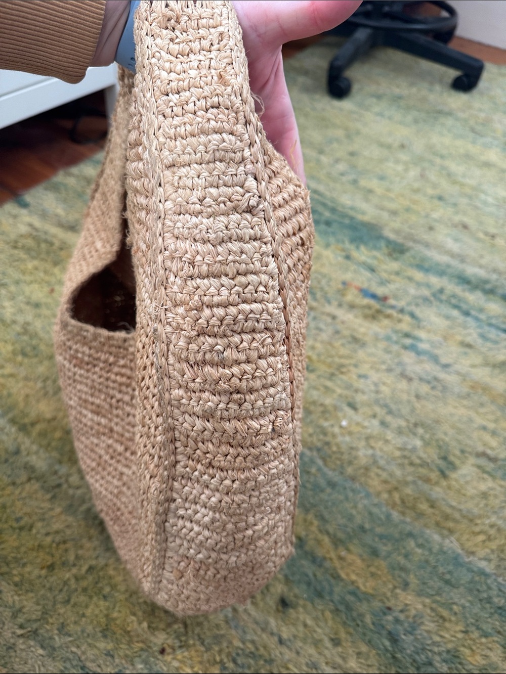 STAUD Raffia Moon bag Large - Picture 9 of 10